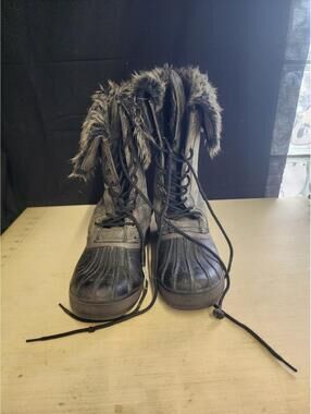 Size 7.5 Women's Winter Faux Fur Lined Waterproof Boots